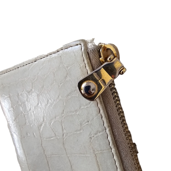 MIU MIU LONG WALLET BEIGE EMBOSSED CROC - Picture 3 of 6